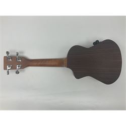 Eleuke EASC-S solid spruce top soprano electric cutaway ukulele L51cm; in carrying case