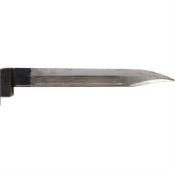 Lee Enfield 1944 knife bayonet with steel sheath, overall L27cm