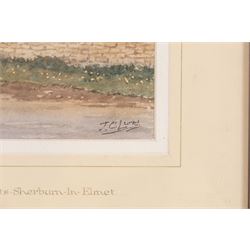 John Cecil Lund (British 1932-): 'All Saints - Sherburn-In-Elmet', watercolour signed, titled on the mount 18cm x 14cm 