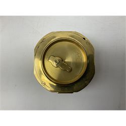 Brass compass marked Stanley London, in wood case