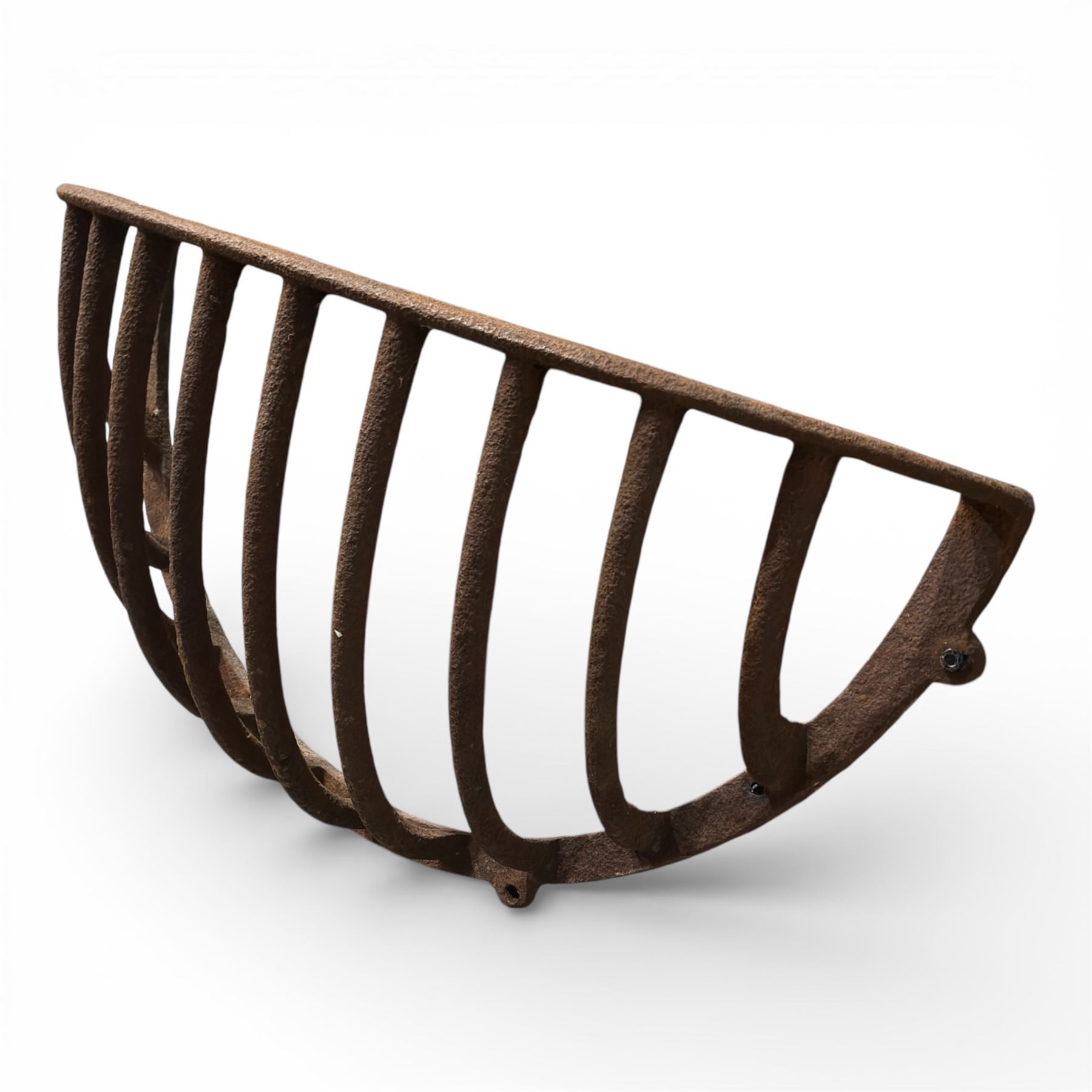 Pair of large 19th century cast iron hay racks