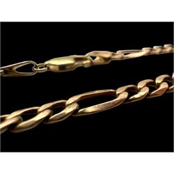 9ct gold fancy link chain, hallmarked 