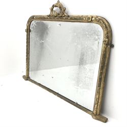 19th century gilt framed overmantle mirror, W122cm, H94cm