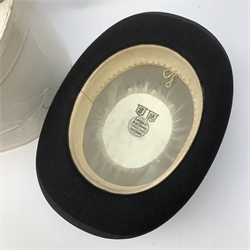 A boxed Lock & Co Hatters St James St London bowler hat, together with a set of Salters cast iron scales with circular brass dial inscribed 'Salters Improved Family Scale, No 50', an early 20th Century Improved Earthenware Inhaler manufactured by S Maw & Son, and a Dr Nelson's Improved Inhaler with stopper. 