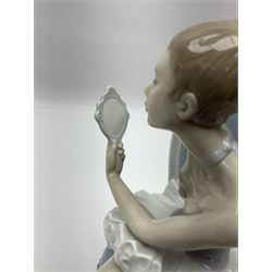 Lladro figure, Final Touches, modelled as a ballerina upon a chair, no 5866, H24cm 