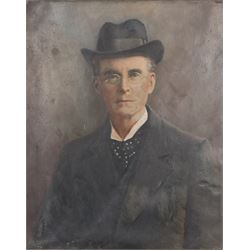 Oliver Francois Xavier Sarony (Canadian 1820-1879): Portrait of a Man, photograph overpain...