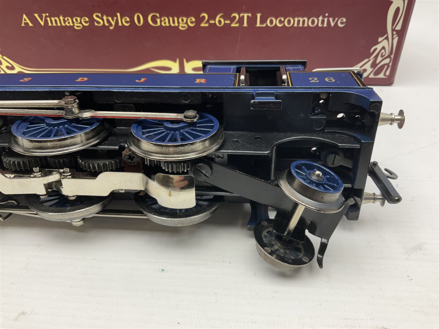 Darstaed '0' gauge - SDJR 2-6-2 tank locomotive No.26 in blue/black; boxed with original packaging and invoice dated 04/02/2017.