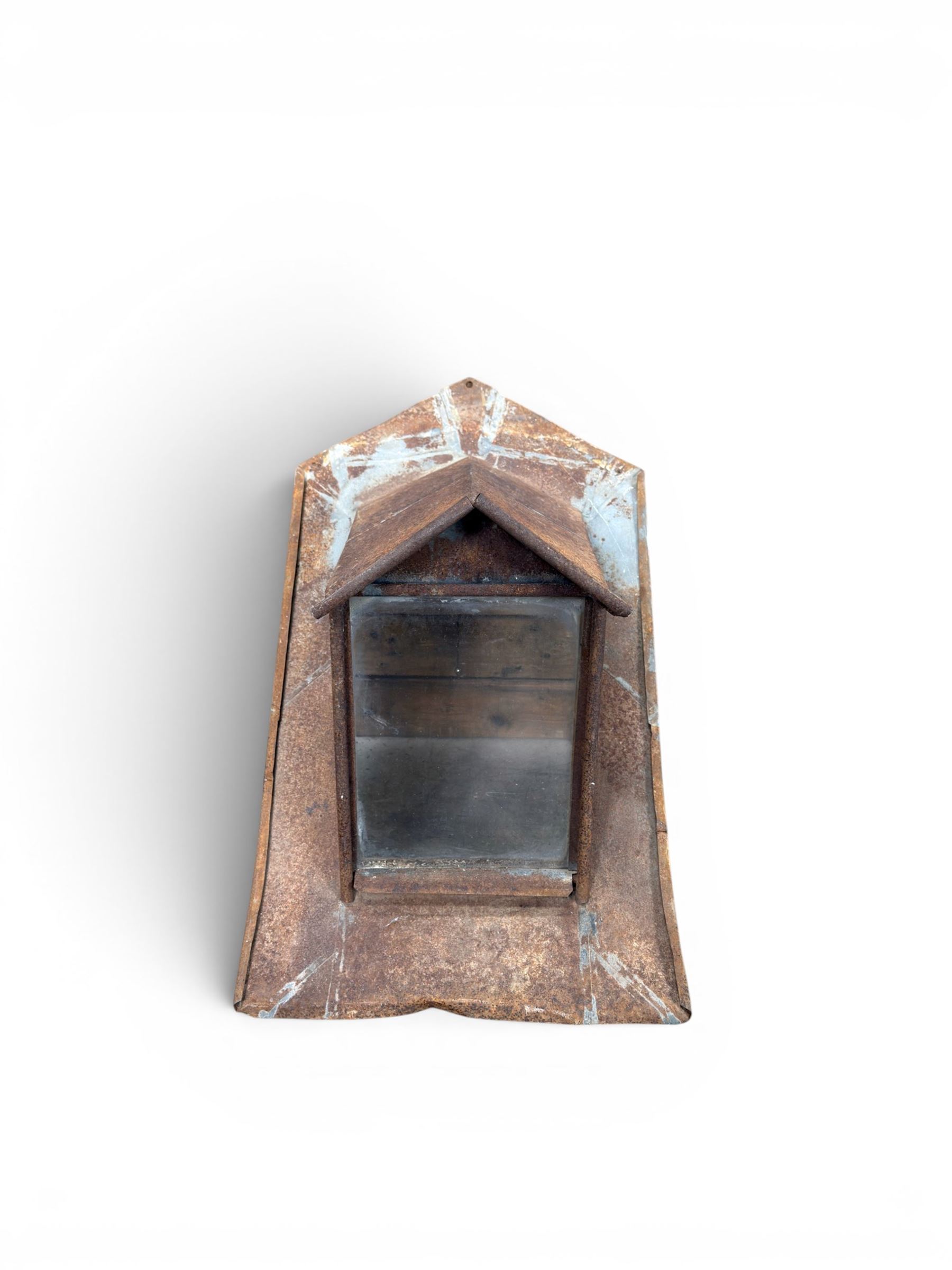 Pair of metal sloping roof lanterns with glazed windows