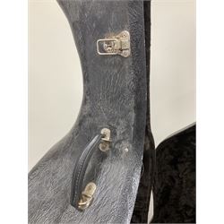 Velvet lined fibreglass double bass case H200cm - THIS LOT IS TO BE COLLECTED BY APPOINTMENT FROM DUGGLEBY STORAGE, GREAT HILL, EASTFIELD, SCARBOROUGH, YO11 3TX