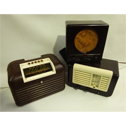  Three bakelite cased mains radios - Ekco Type U29, Telefunken Deutscher Kleinempfanger 1938 and Bush Type DAC10  