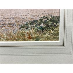 Joseph Kirkpatrick (British 1872-1930): 'Horses Harrowing the South Downs near Arundel Sussex', watercolour signed, titled verso 17.5cm x 25cm