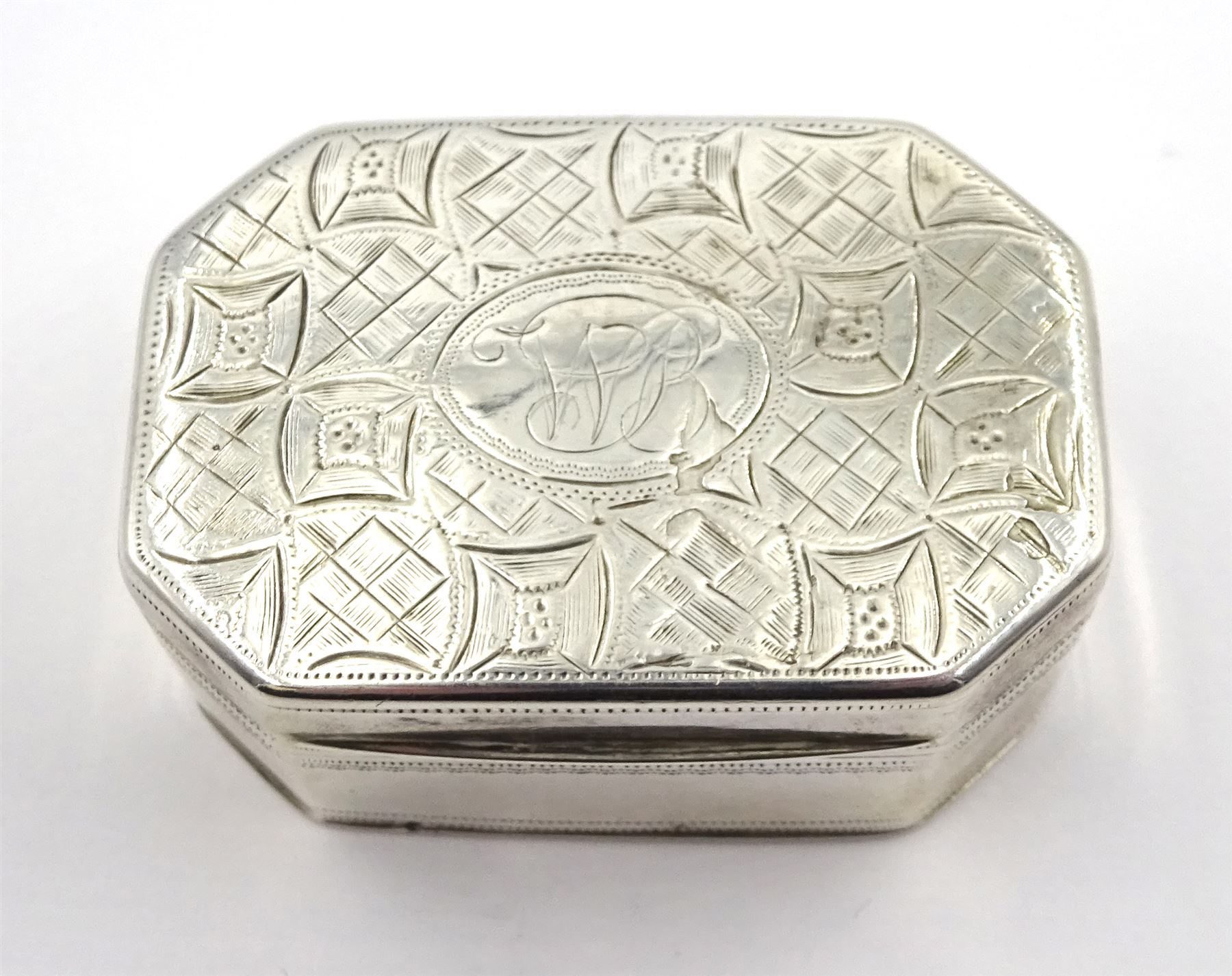 George III silver nutmeg grater makers mark TH, London 1806