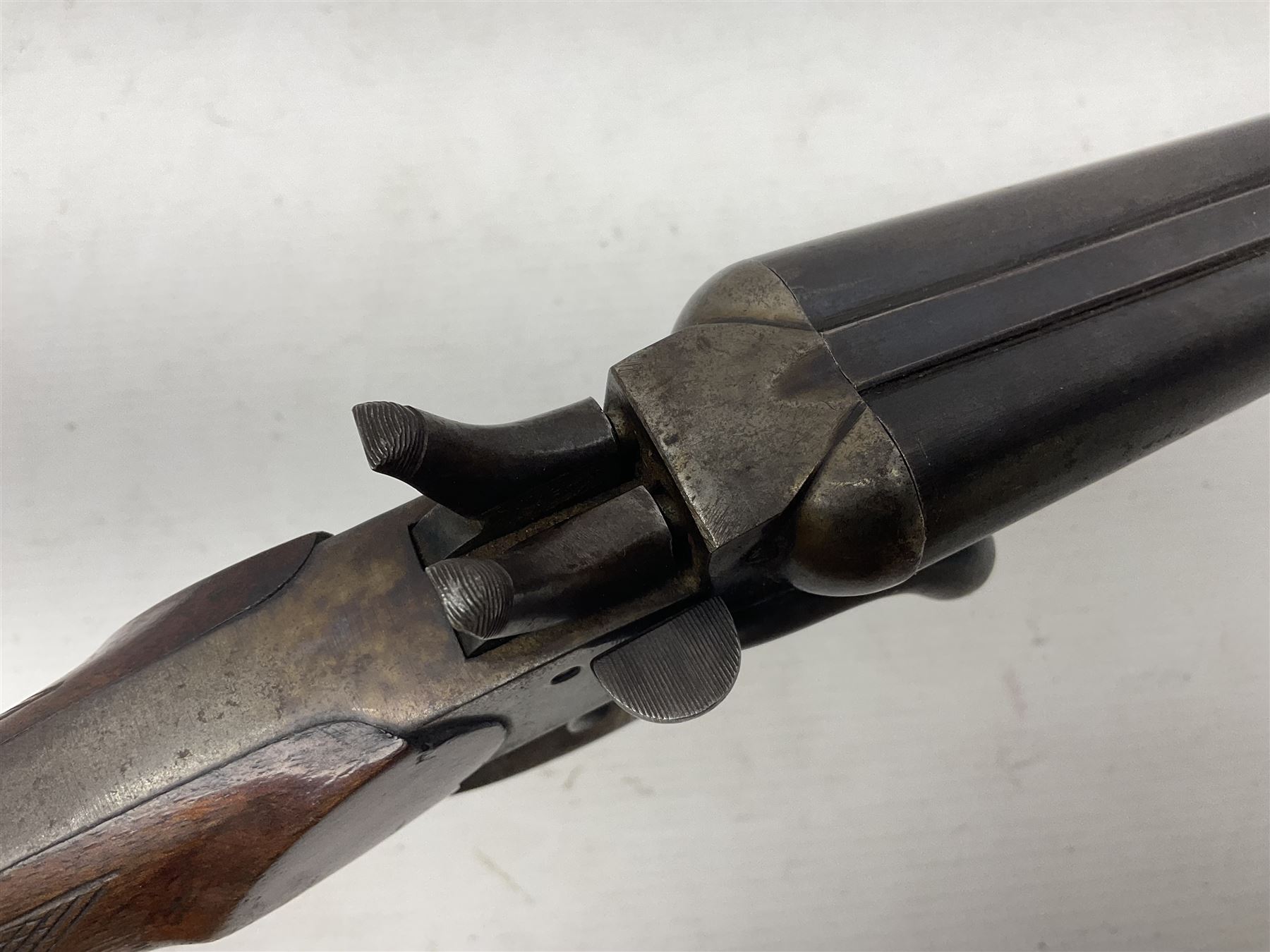 SHOTGUN CERTIFICATE REQUIRED - Belgian .410 folding double barrel hammer shotgun wit 71cm(28