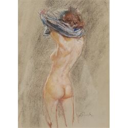 Neil Forster (British 1942-2016): Female Nude, pastel signed 25cm x 18cm
