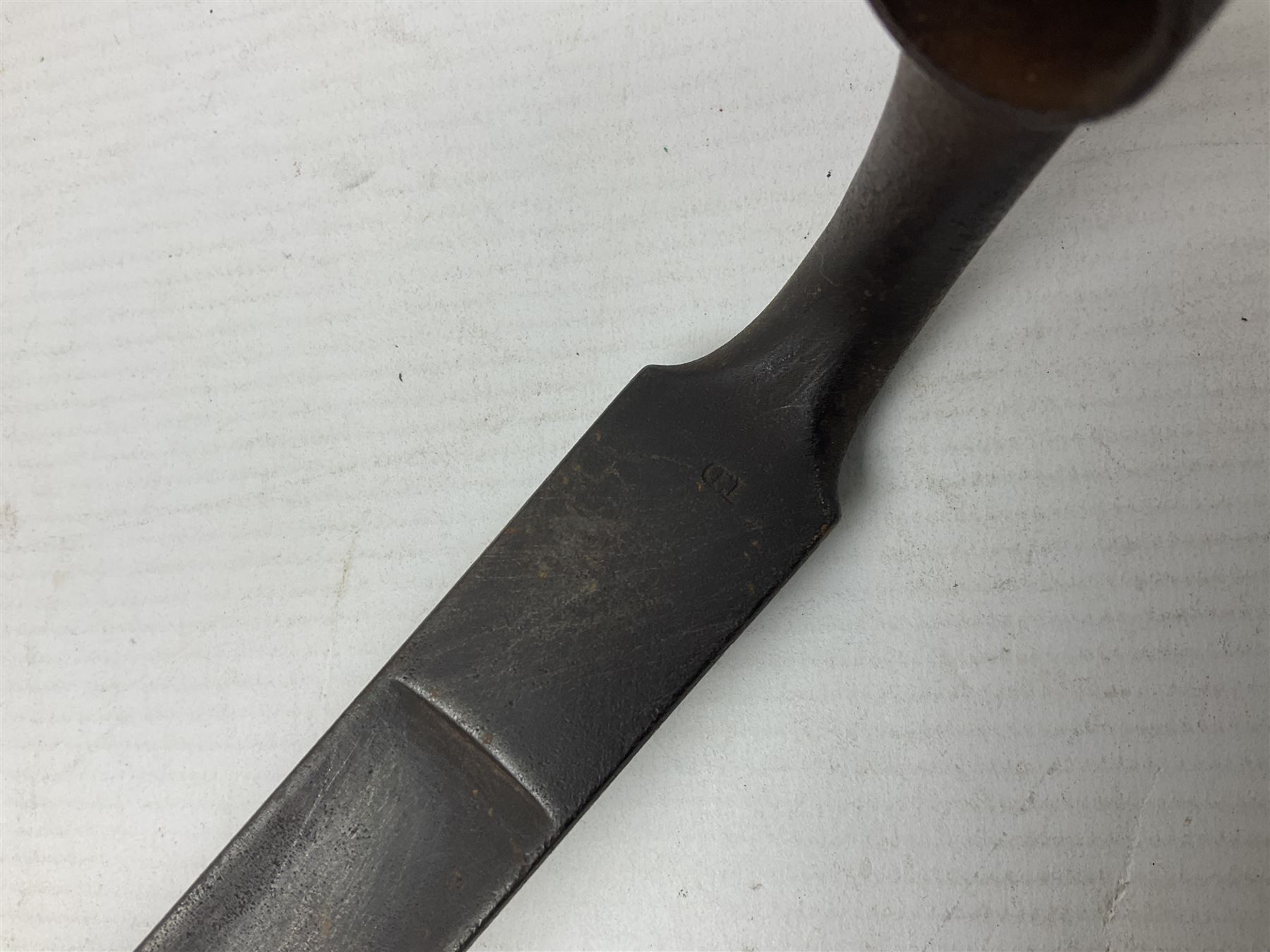 Early 19th century British Brown Bess musket rifle socket bayonet with zigzag fitting stamped D71 and triangular blade stamped 270 L55cm overall; and two other 19th century socket bayonets; no scabbards (3)