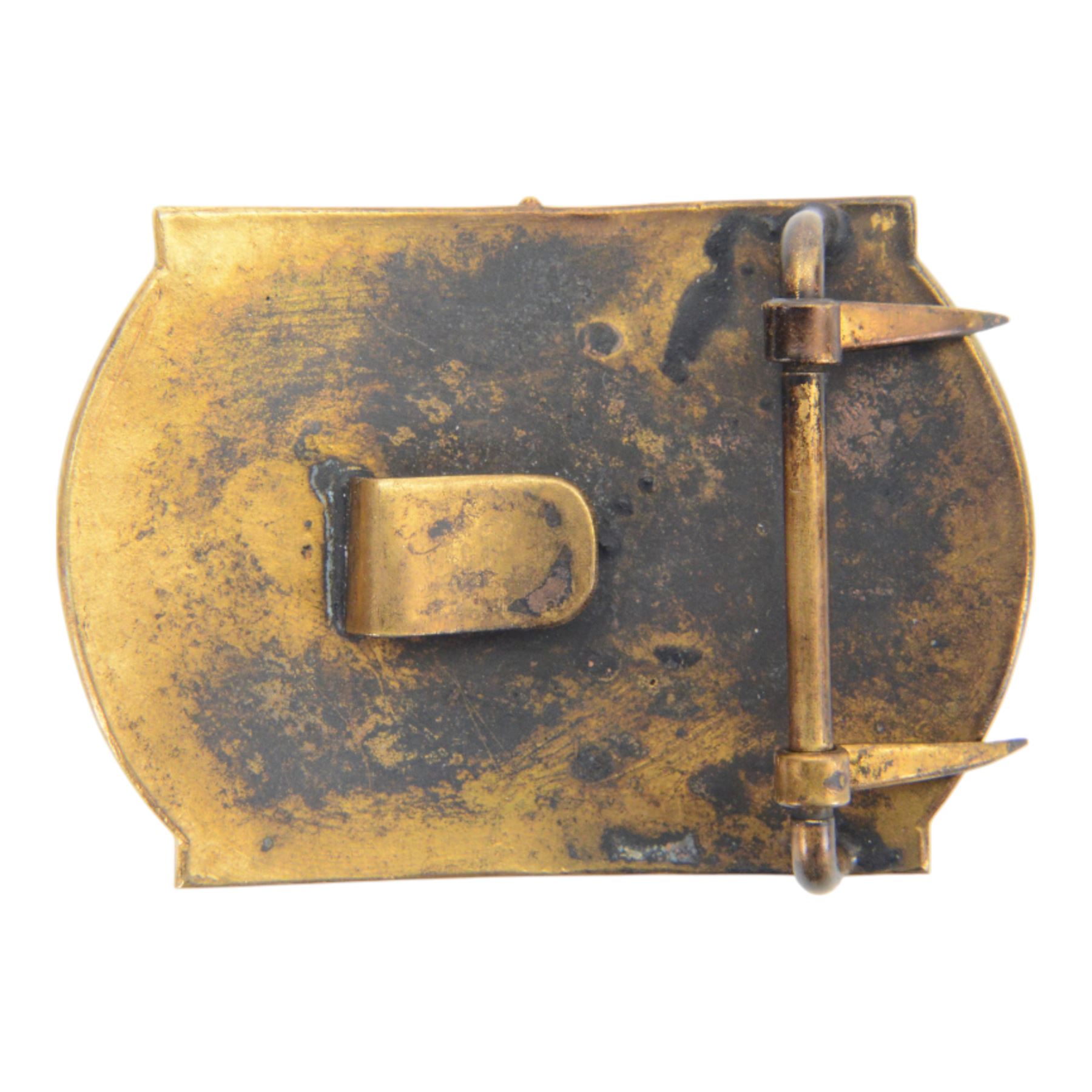 Napoleonic French Imperial Guard marine officers buckle, circa 1804, L9cm, H6cm