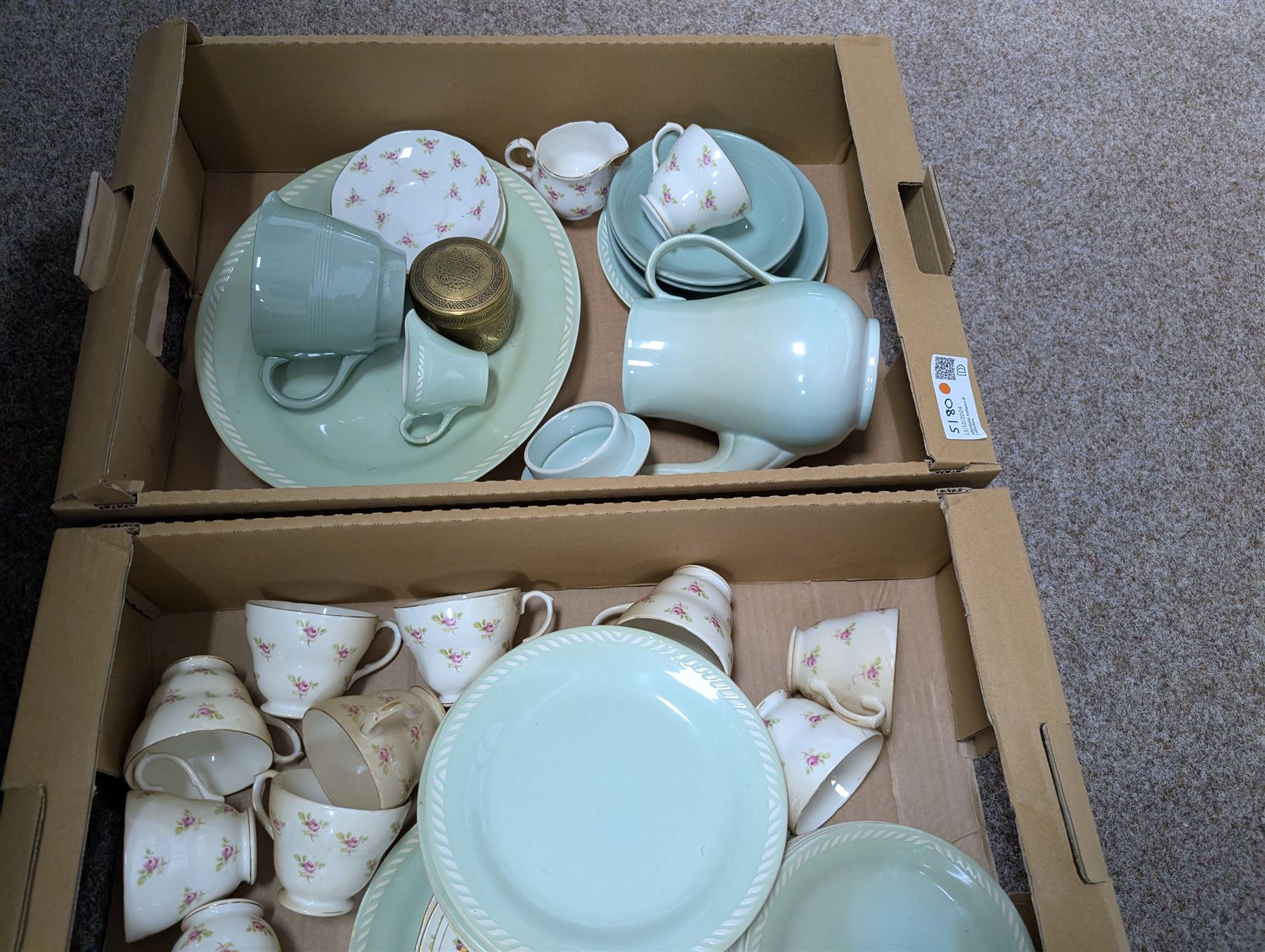 Set of four Royal Albert Old Country Roses tea cups, together with Paragon dinner service, etc, in three boxes 