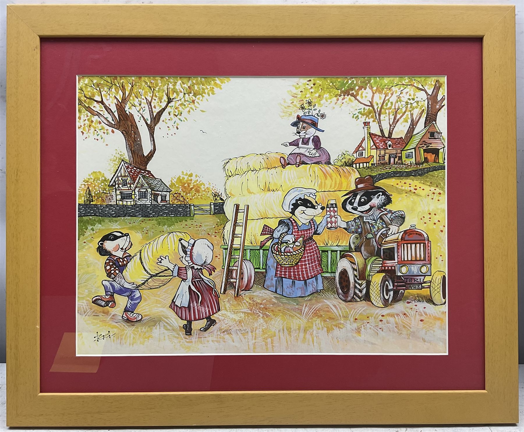 English Cartoon School (20th Century): Anthropomorphic Novelty Scenes, five watercolours three signed 'Van Hagan' and two signed 'Teri', max 20cm x 50cm (5)