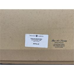 Phil Redford (British 1943-): 'Sun Singer', acrylic on canvas unsigned, titled and dated 1994 verso, 43cm x 71cm; 'Firebird', mixed media unsigned, titled and dated 1991 verso 33cm x 25cm (2)