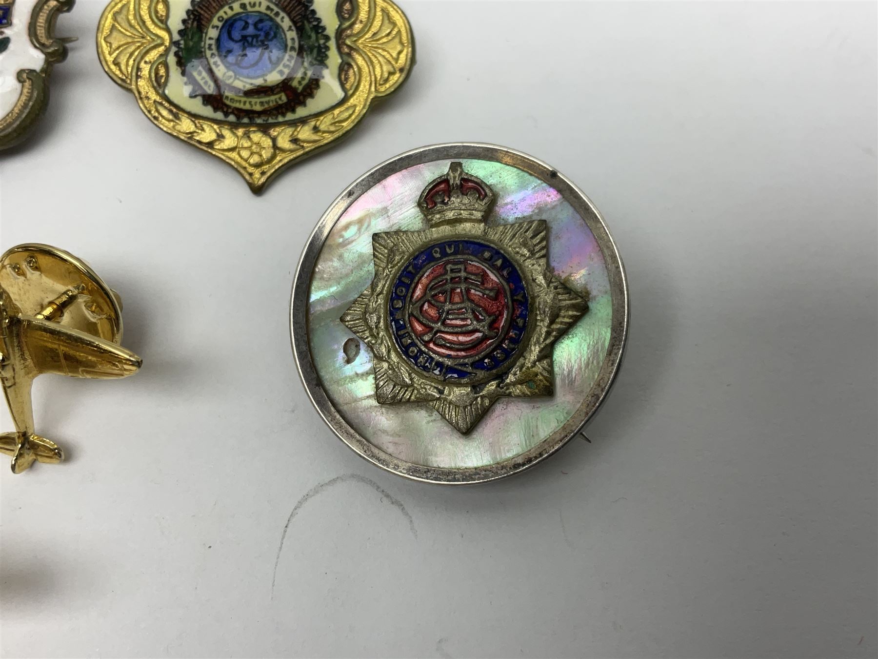Army Service Corps Sweetheart Brooches For Sale Four Enamelled