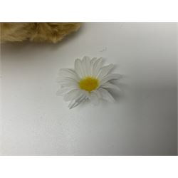 Two modern Steiff limited edition teddy bears - Prince William's 21st Birthday Bear with growler mechanism No.58/1500 H35cm; and Cherished Teddies Collection Daisy No.4269/5000 H33cm; both boxed with certificates (2)