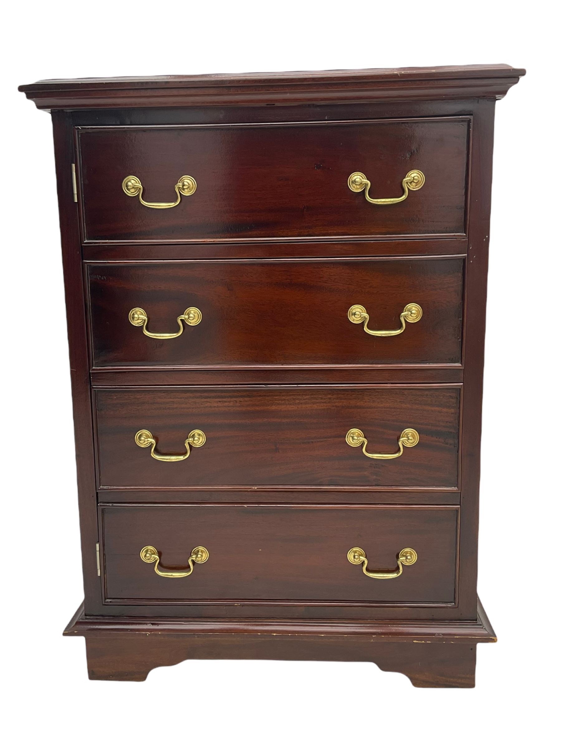 style mahogany chest single faux drawer door