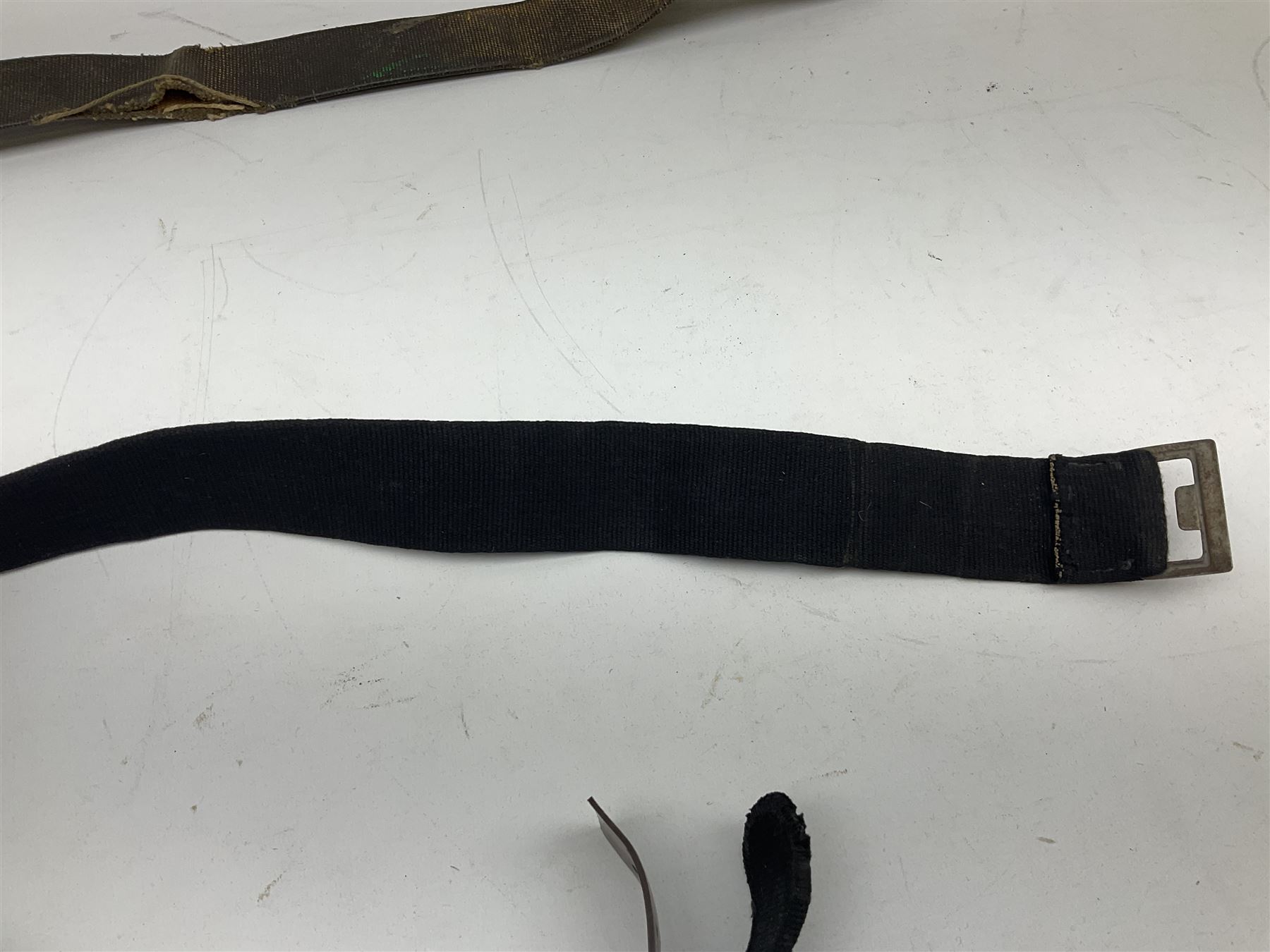 WW2 German Hitler Youth belt, the buckle marked 'Blut Und Ehre' and impressed RZM M/4/55 verso; and another Hitler Youth belt with similarly marked buckle (2)