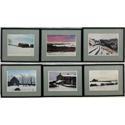 Peter Brook (Northern British 1927-2009): Winter Scenes, set of six colour prints variously titled, each signed in pencil, max 21cm x 29cm (6)
