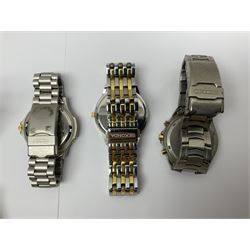 Seiko Chronograph Titanium 100M wristwatch, together with seven Sekonda wristwatches (8)