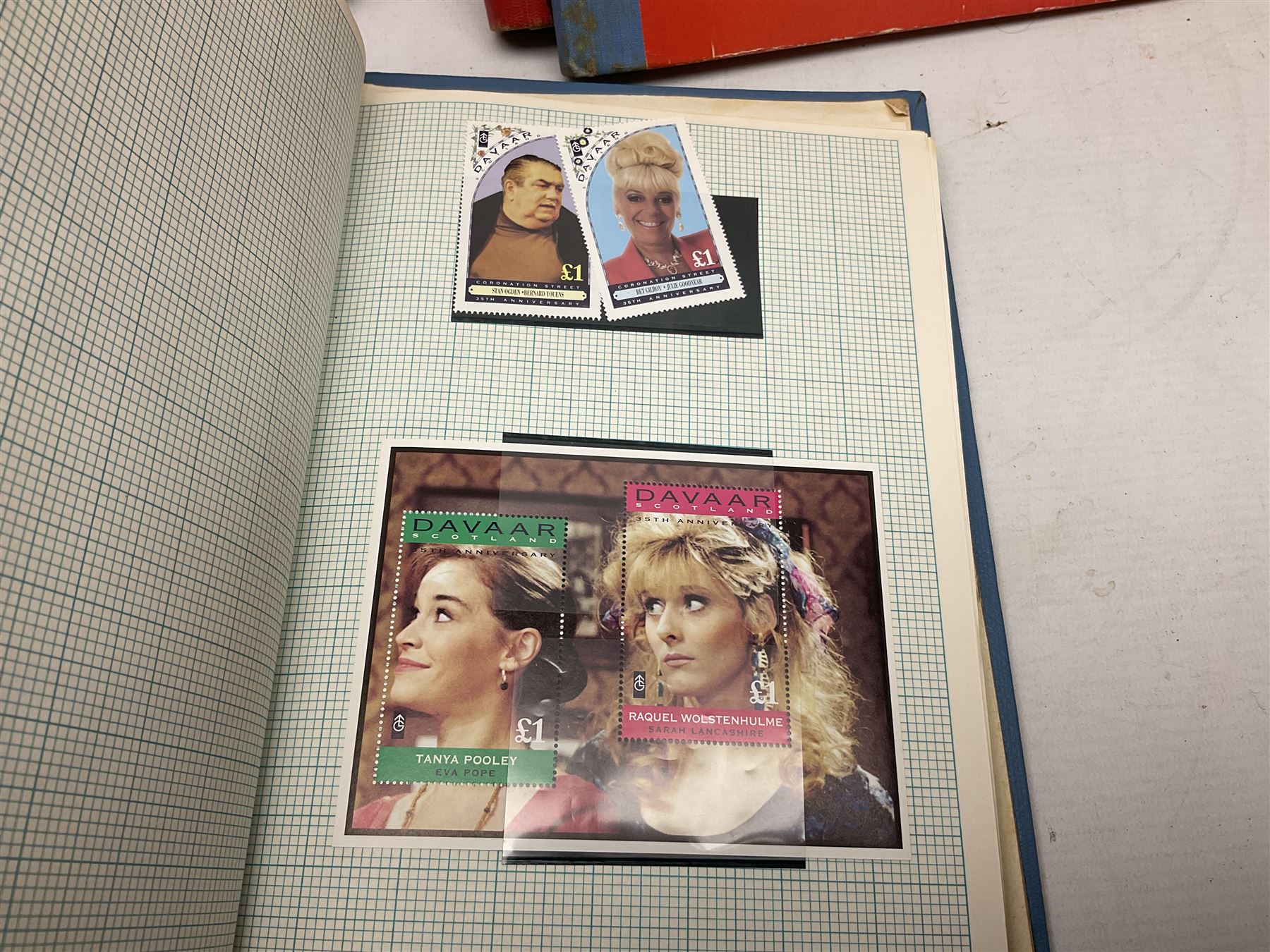 Various empty albums and folders, World stamps including Afghanistan, Bulgaria, Chile, Cuba, Czechoslovakia, British Antarctic Territory, Peru etc, in one box