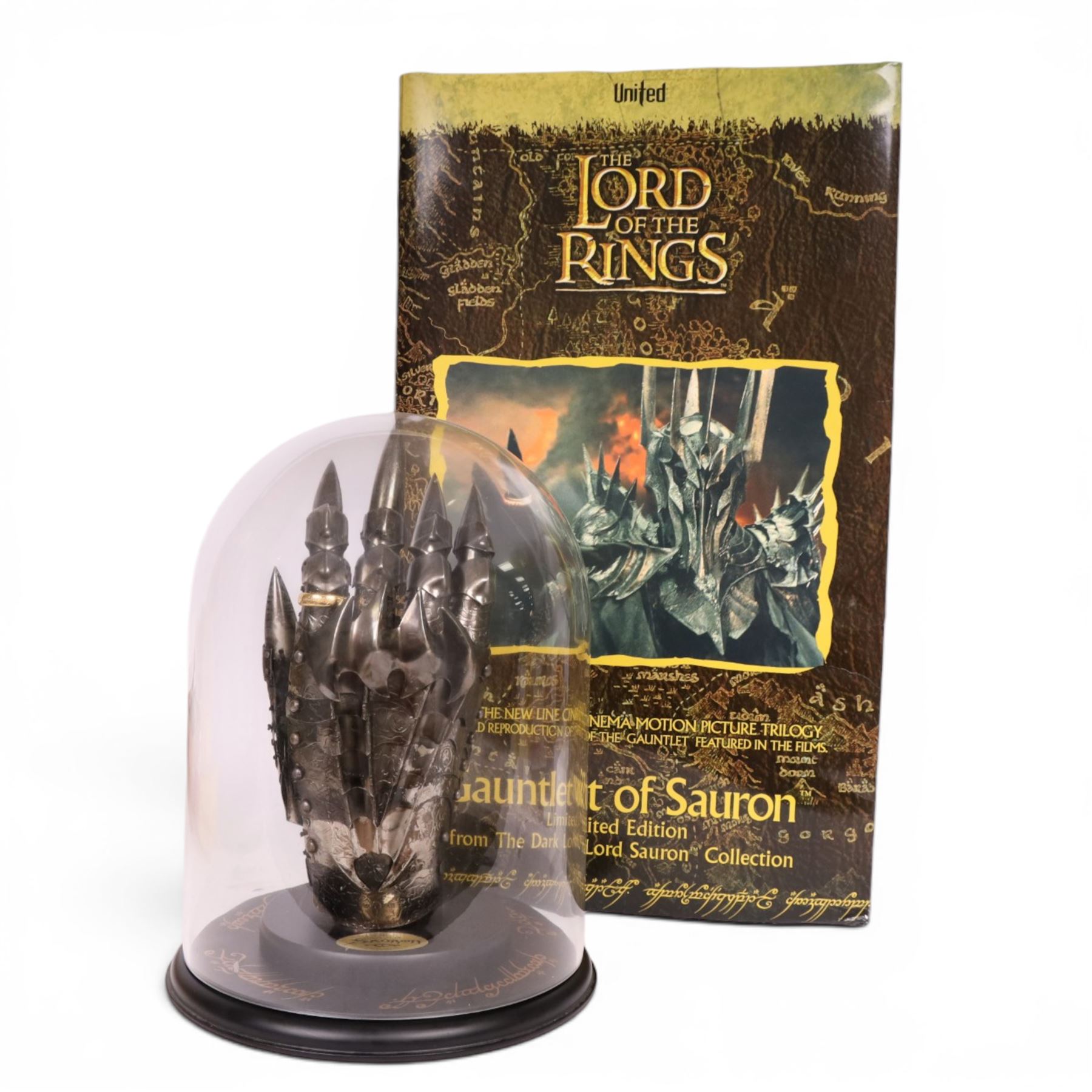 United Cutlery limited edition Lord of the Rings 'Gauntlet of Sauron' no. UC1411, with glass dome, boxed