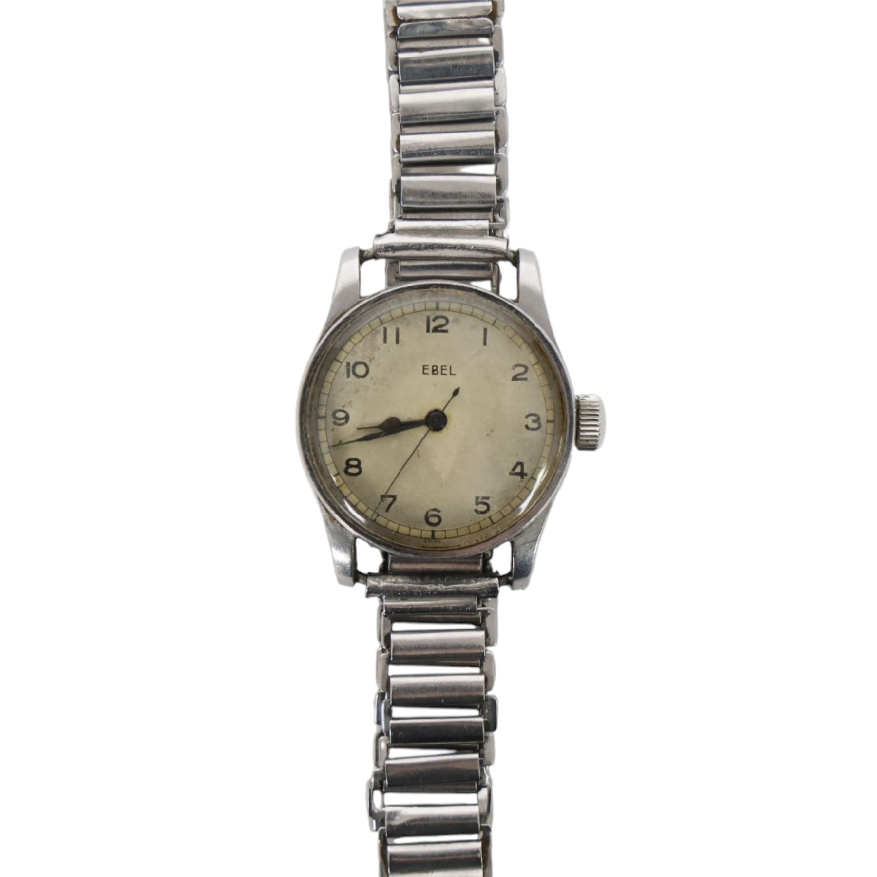 WWII Ebel Air Ministry pilot watch, case back engraved AM 6B/234 7940/42 AF4001