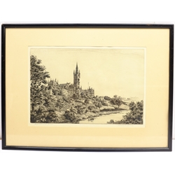Wilfred Crawford Appleby (Scottish 1889-1954): 'Glasgow University', etching signed and titled in pencil 27cm x 39cm