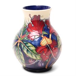 Moorcroft Simeon pattern vase, of baluster form, designed by Phillip Gibson, impressed and...
