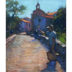 John Mackie (Scottish 1953-): 'Tuscany', pastel signed and dated '92, titled verso 30cm x 25cm