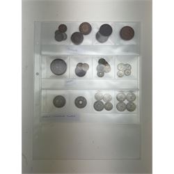 Interesting collection of 18th century and later Commonwealth and international coins, including India, Rhodesia, South Africa, Spain, Italy, Netherlands, Palestine, Russia, canada, Greece, Jersey, Guernsey, Germany, France, etc, including many silver examples