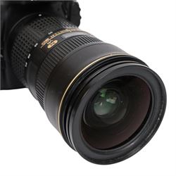 Nikon D800E camera body serial no. 6018204, with AF-S Nikon Nikkor 24-70mm 1:2.8E ED lens and battery charger, together with a Nikon AF Nikkor 50mm 1:1.8D lens