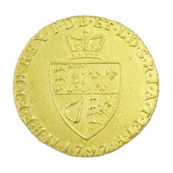 George III 1797 gold half guinea coin