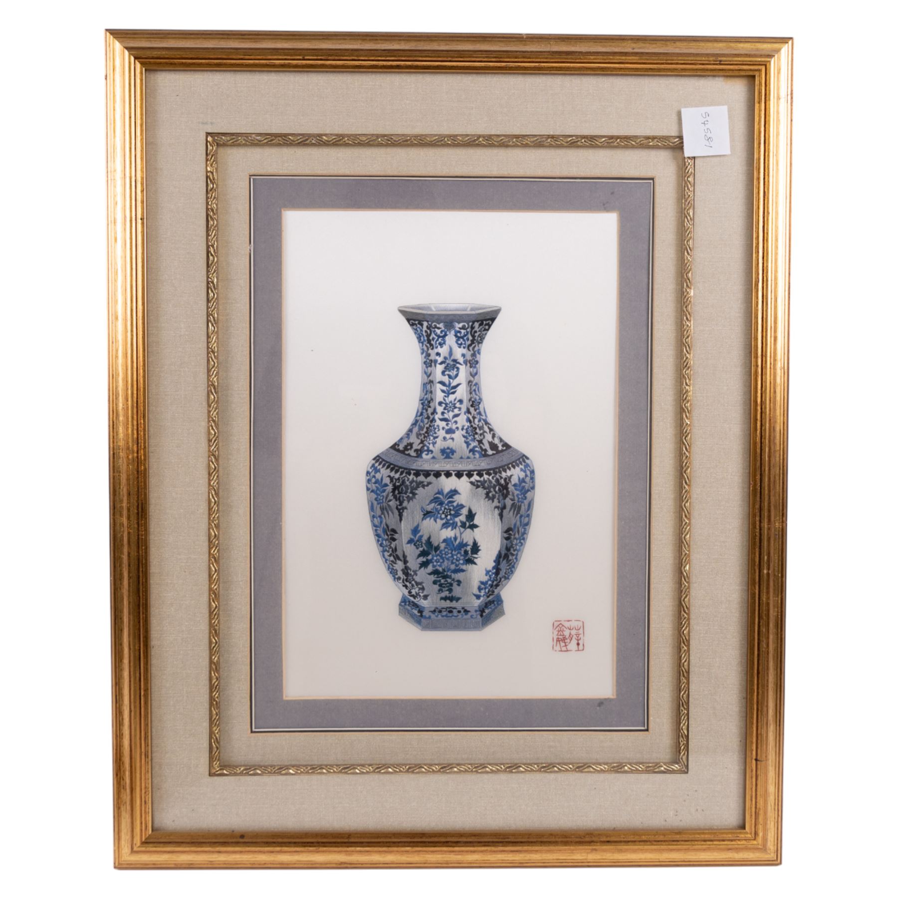 Dimitar Keshishev (Russian/Bulgarian Contemporary): 'Nostalgia', abstract acrylic on canvas signed and dated '09, 16cm x 19cm; French School, Impressionist River scene, oil on board 18cm x 23cm; Chinese silk panel, oil of Cologne and and a pair of miniature coloured engravings of Cambridge (6)