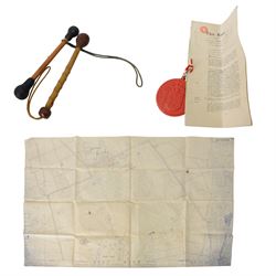 Air ministry map of East Moor layout, together with lease and other collectables 