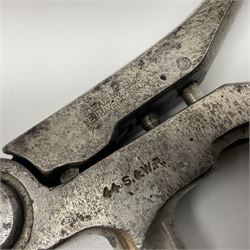 Smith & Wesson Russian .44 calibre Ideal nickel plated iron loading tool incorporating bullet mould L23cm