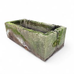 Large 18th century rectangular stone trough