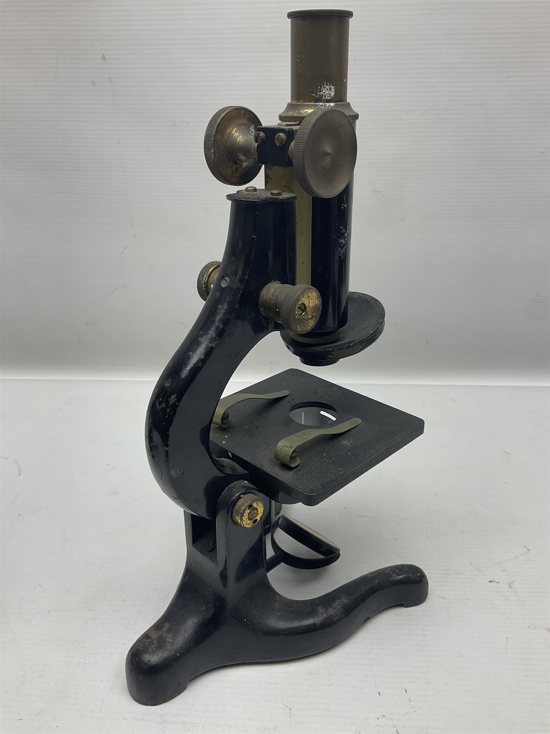Four microscope, comprising W.J George Ltd, Watson Service 716606, Meopta no 230087 and one other  