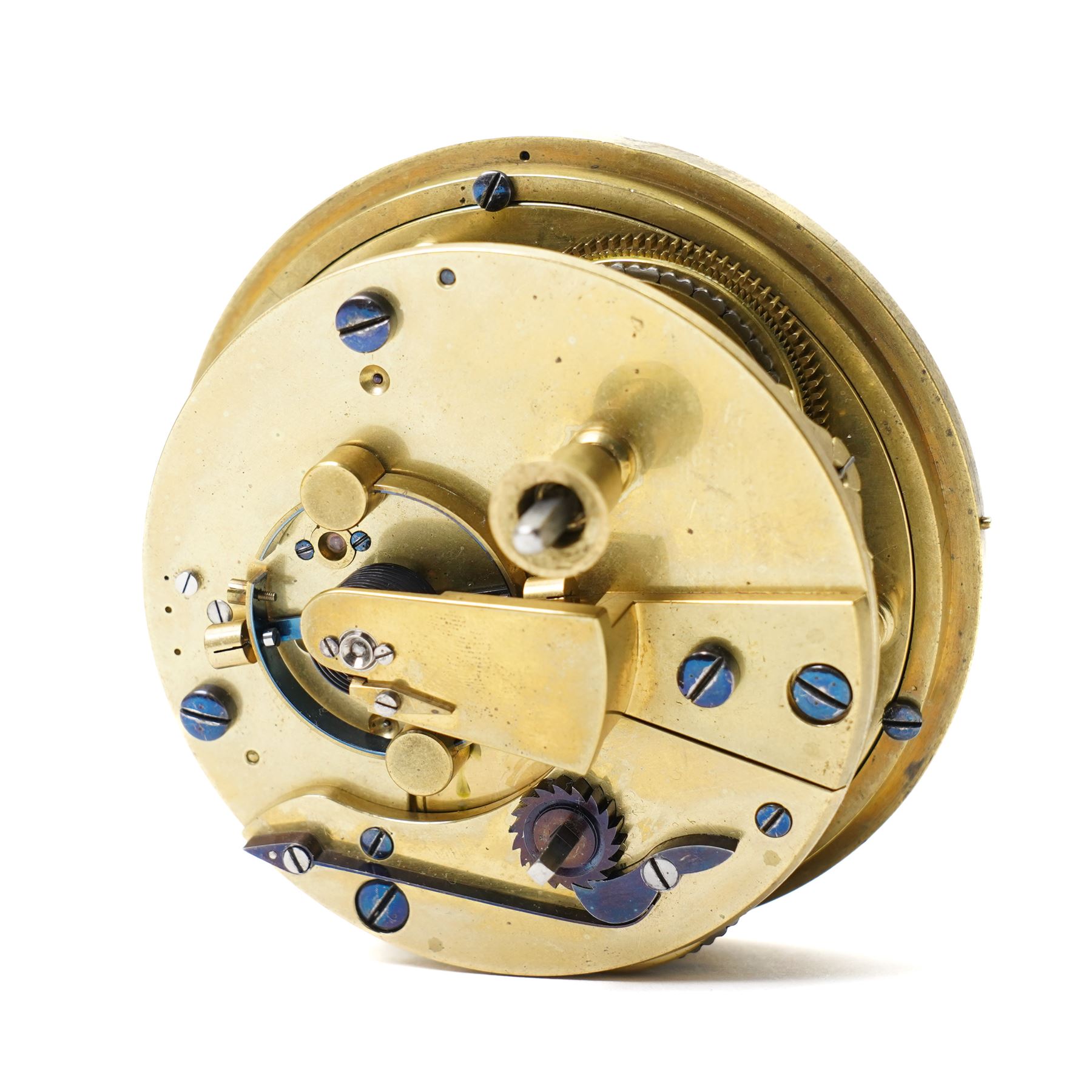 Grant & Son of Carlisle- Fine late 19th century 56 hours (2-day) Marine Chronometer, c1880, in a lockable mahogany brass bound box numbered 5602, with a separate glazed viewing lid and decorative brass shield inset to the top, with a 3-1/2