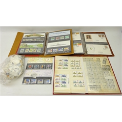  Collection of mint stamps and presentation packs, mainly early 1970-1980s, including pre-decimals, blocks, booklets etc in two albums and stock book (3) and loose   
