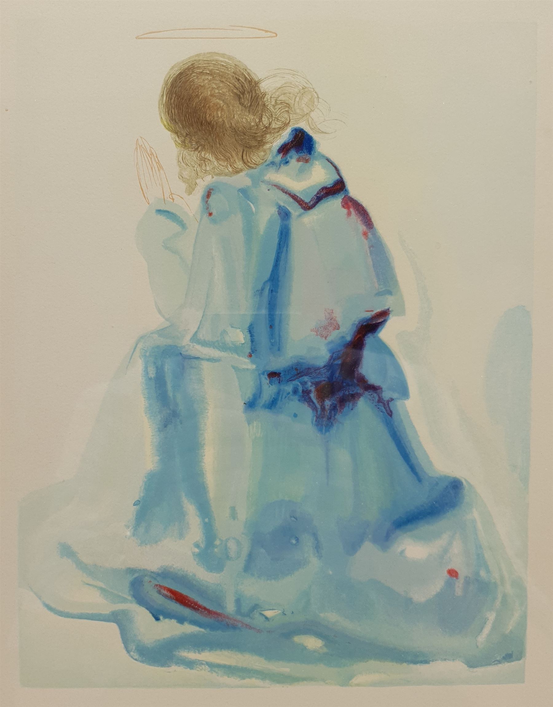 Salvador Dalí (Spanish 1904-1989): 'The Angel' - Paradise II (Michler & Löpsinger 1107), woodcut pub. 1960-64 with COA 24cm x 19cm