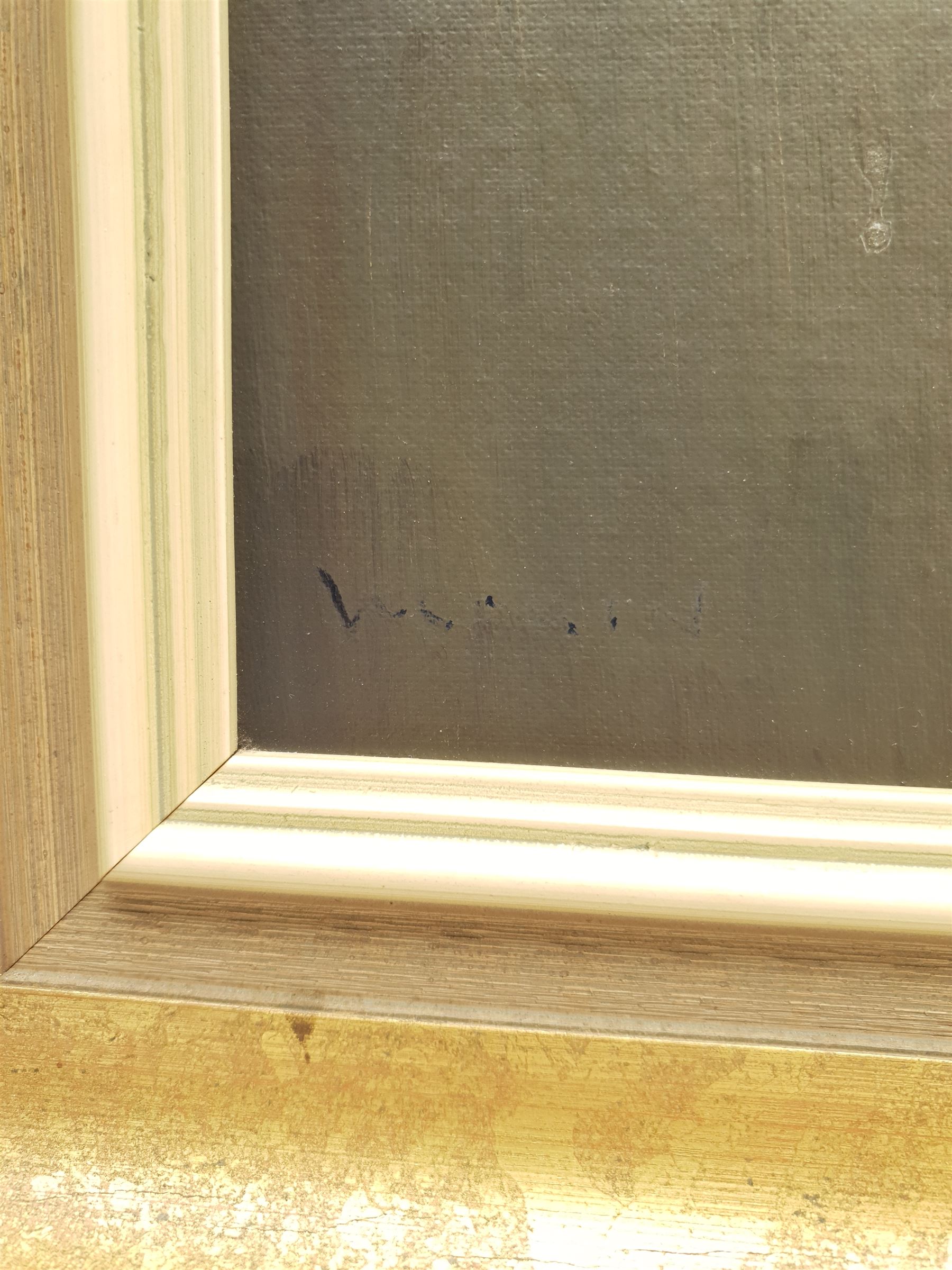 Oriental School (20th century): Portrait of a Chinese Man Smoking, oil on board indistinctly signed 59cm x 44cm