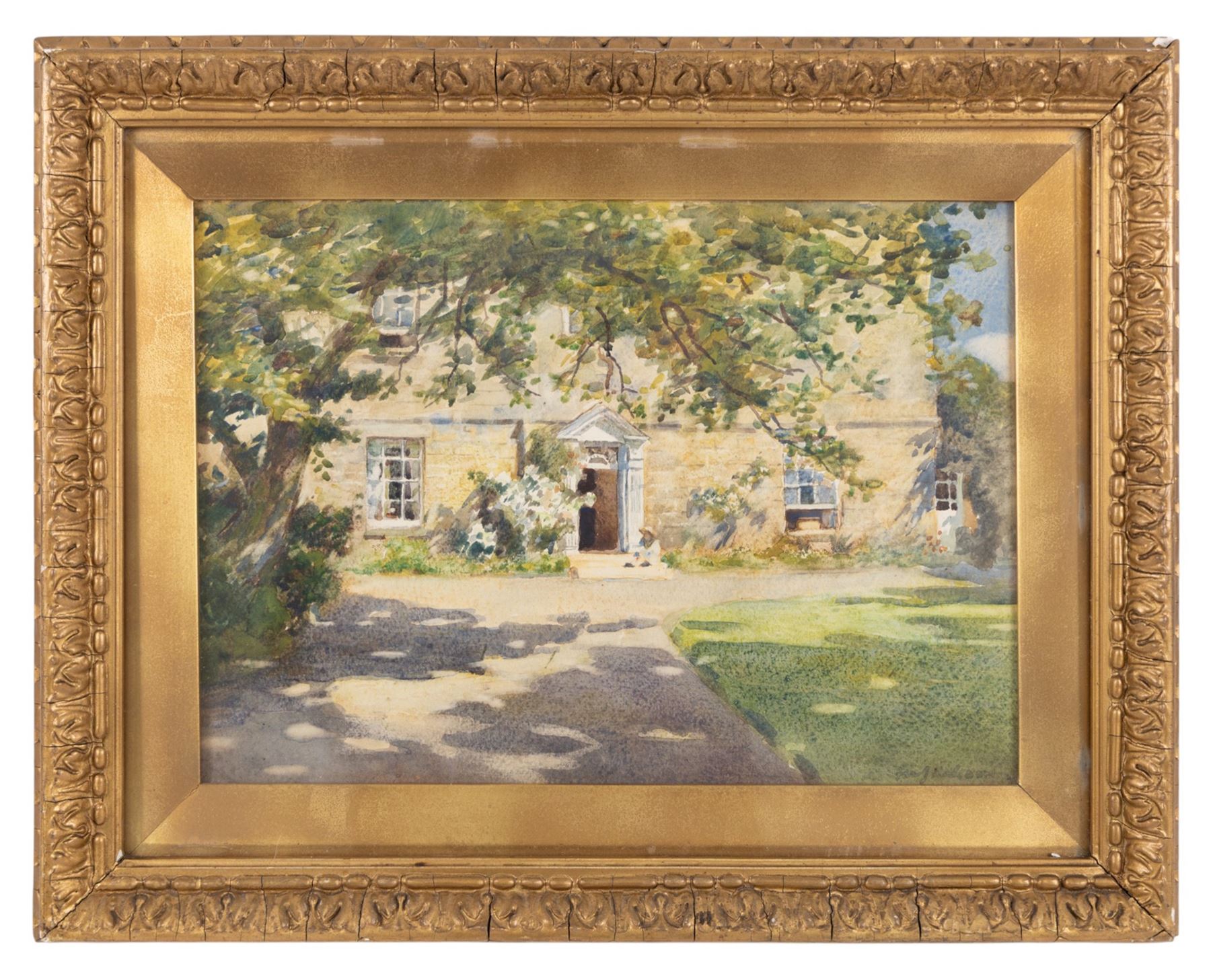 Frederick William Jackson (Staithes Group 1859-1918): The Old Rectory Hinderwell Near Whitby, North Yorkshire, watercolour signed 24cm x 34cm