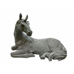 Composite model of a recumbent unicorn, H44cm, L60cm. 