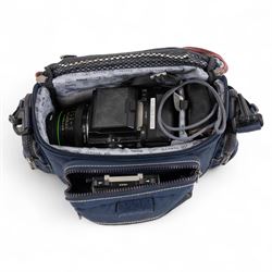 Zenza Bronica ETRS medium format camera, serial no. 8301079, with Zenza Bronica Zenzanon EII 1:2.8 f=75mm lens with lens cap, serial no. 7955198 and two film backs and instruction booklet